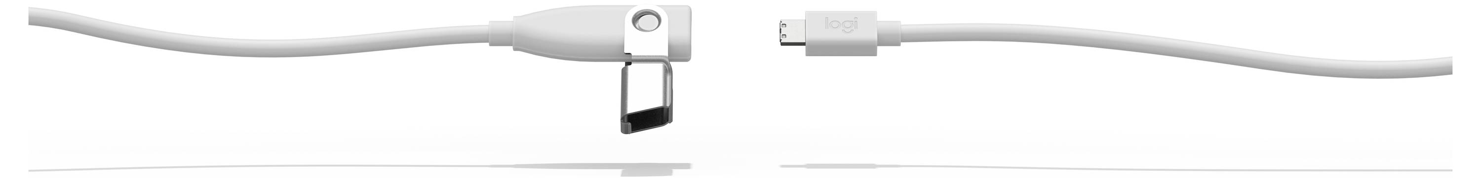 The plug and socket of a magnetic USB cable are separate, with the contact points aligned with each other.