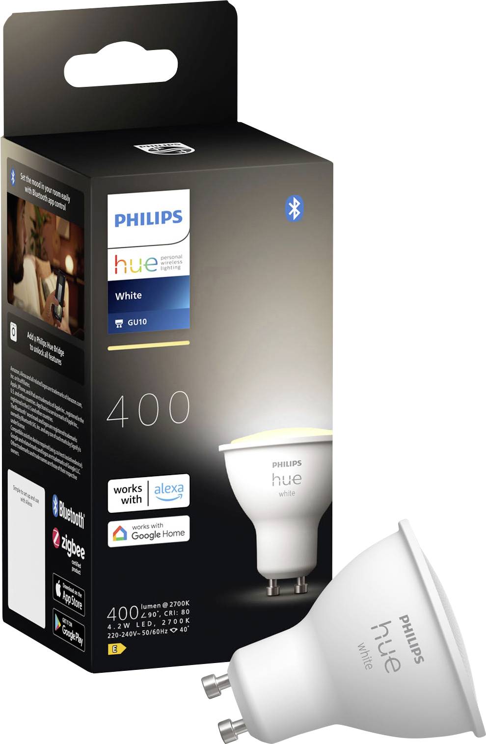Philips Hue LED light bulb 23017000 EEC: E (A - G) HueW GU10 Warm white