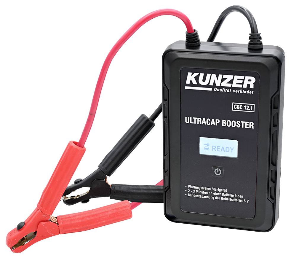 Kunzer Charger, Quick start system CSC 12.1 Jump start current (12 V)=800 A