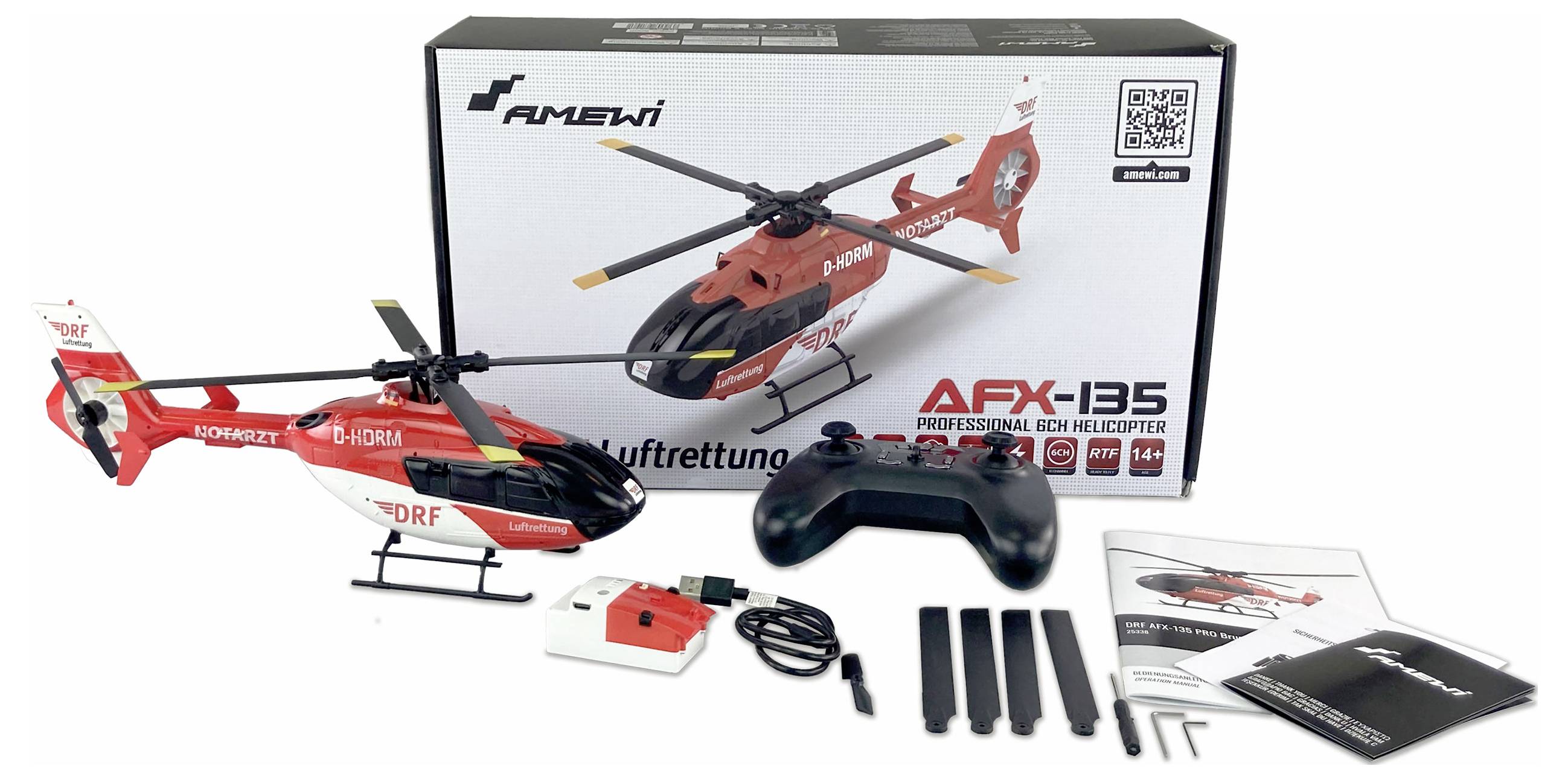 Amewi DRF AFX-135 PRO RC model helicopter RtF