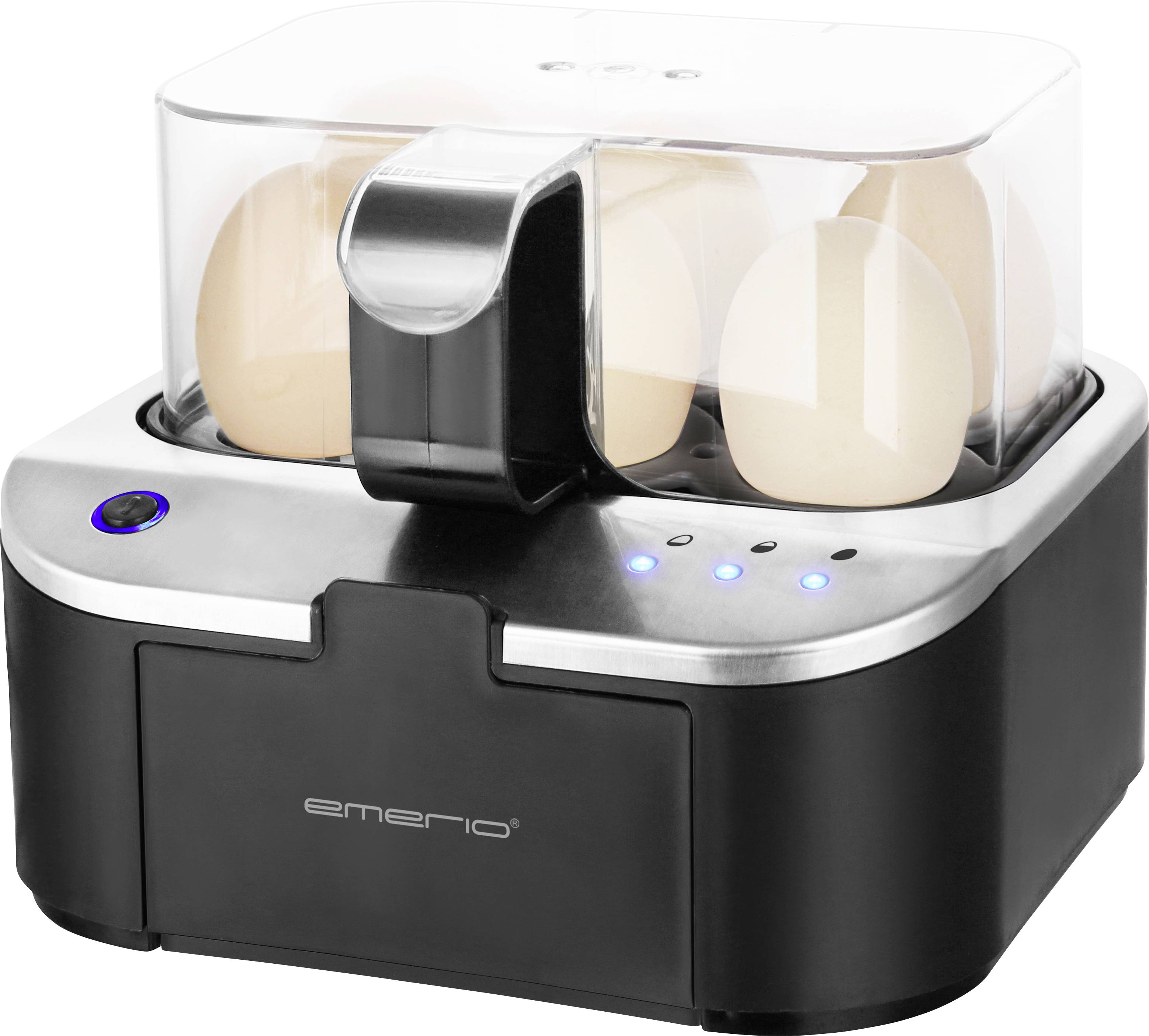EMERIO EB-123177.12 Egg boiler BPA-free Black, Stainless steel