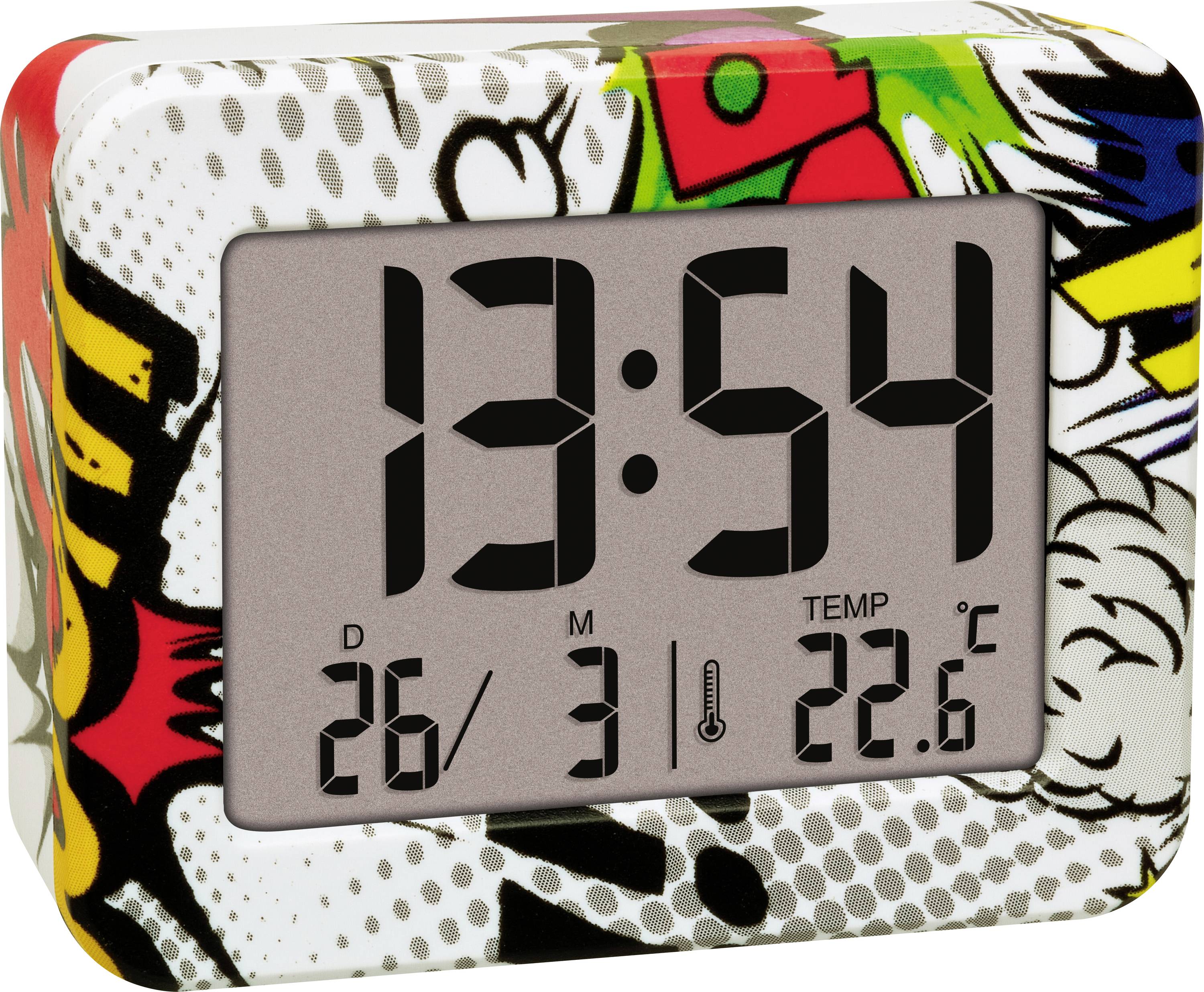 TFA Dostmann 60.2044.40 Quartz Alarm clock Multi-coloured