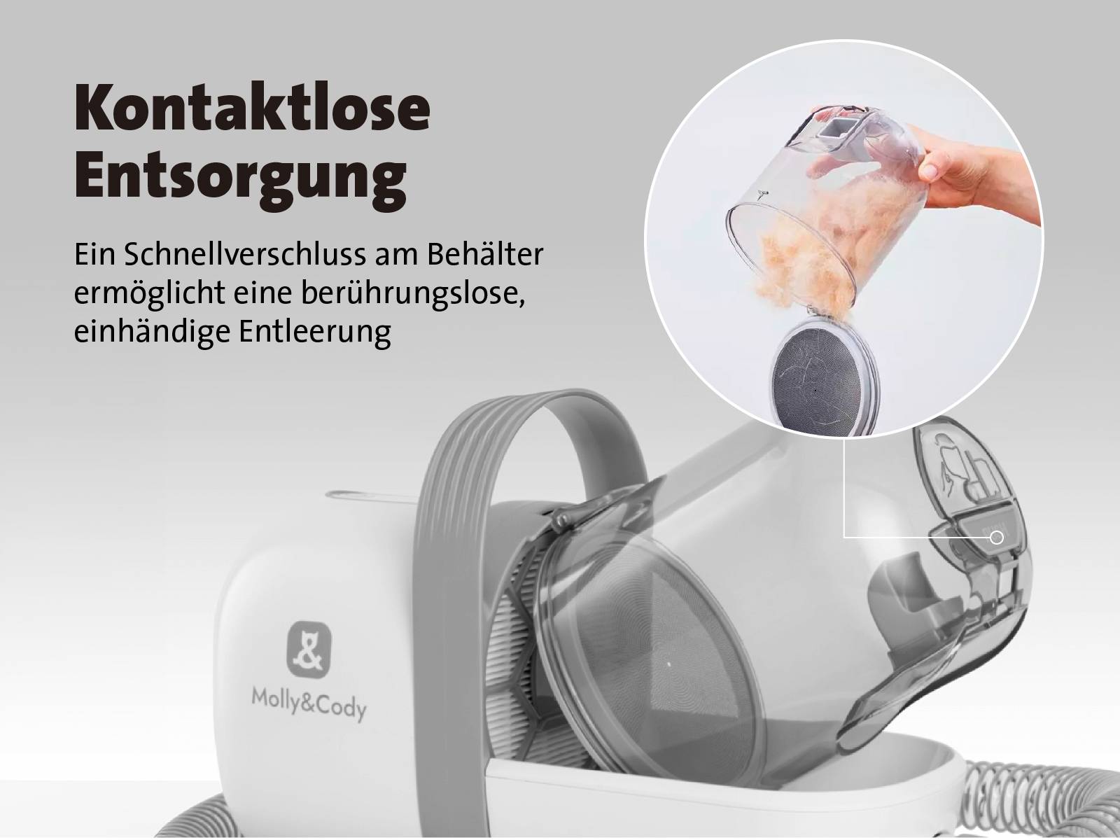 Molly & Cody SAMSON Pet hair clipper White, Grey 1 pc(s)