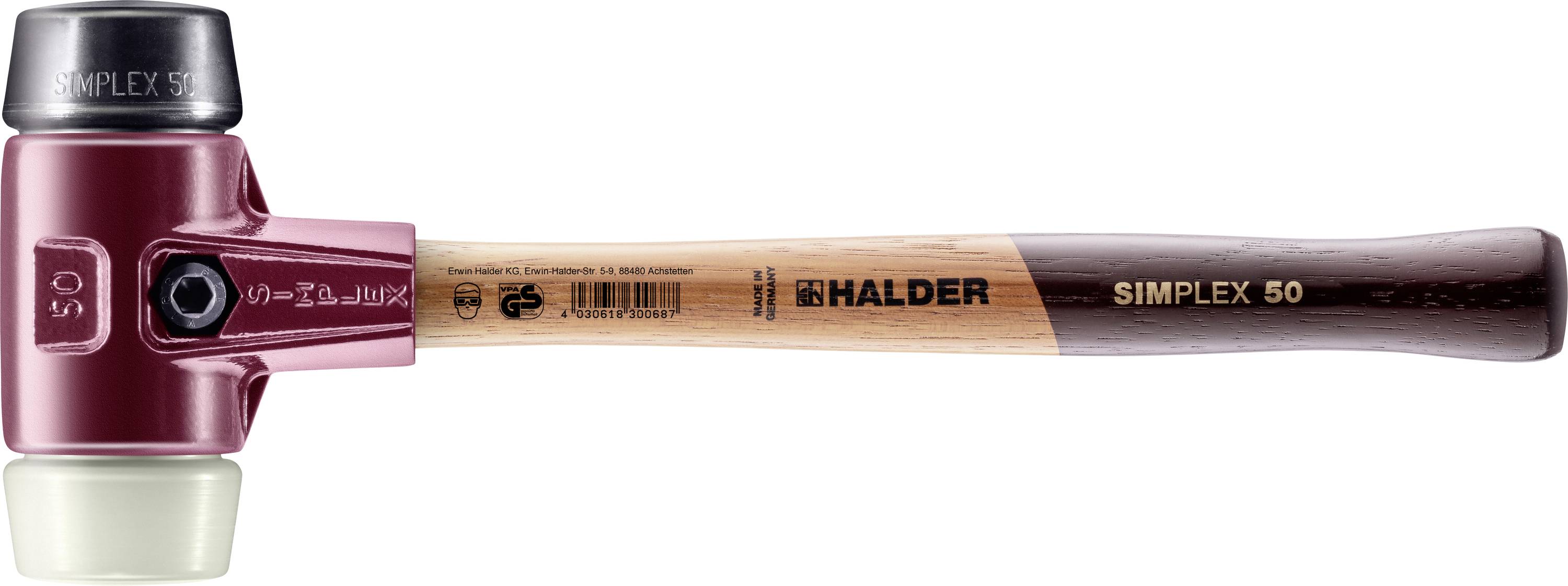 Halder SIMPLEX 3028.050 Soft-face hammer Ergonomic handle, Hard, Semihard 1140 g 370 mm 1 pc(s)