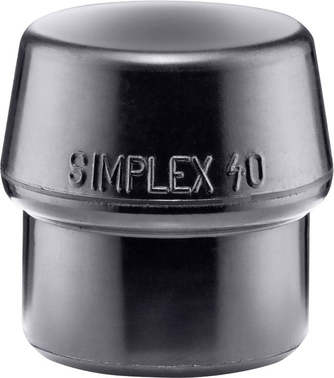 A black plastic lid marked 'Simplex 40', likely a cap or cover for a pipe.