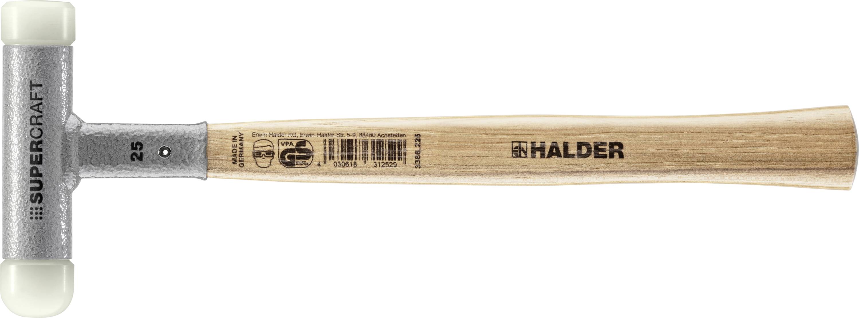 Halder SUPERCRAFT 3366.225 Soft-face hammer Ergonomic handle, Hard, Kickback-free 325 g 305 mm 1 pc(s)