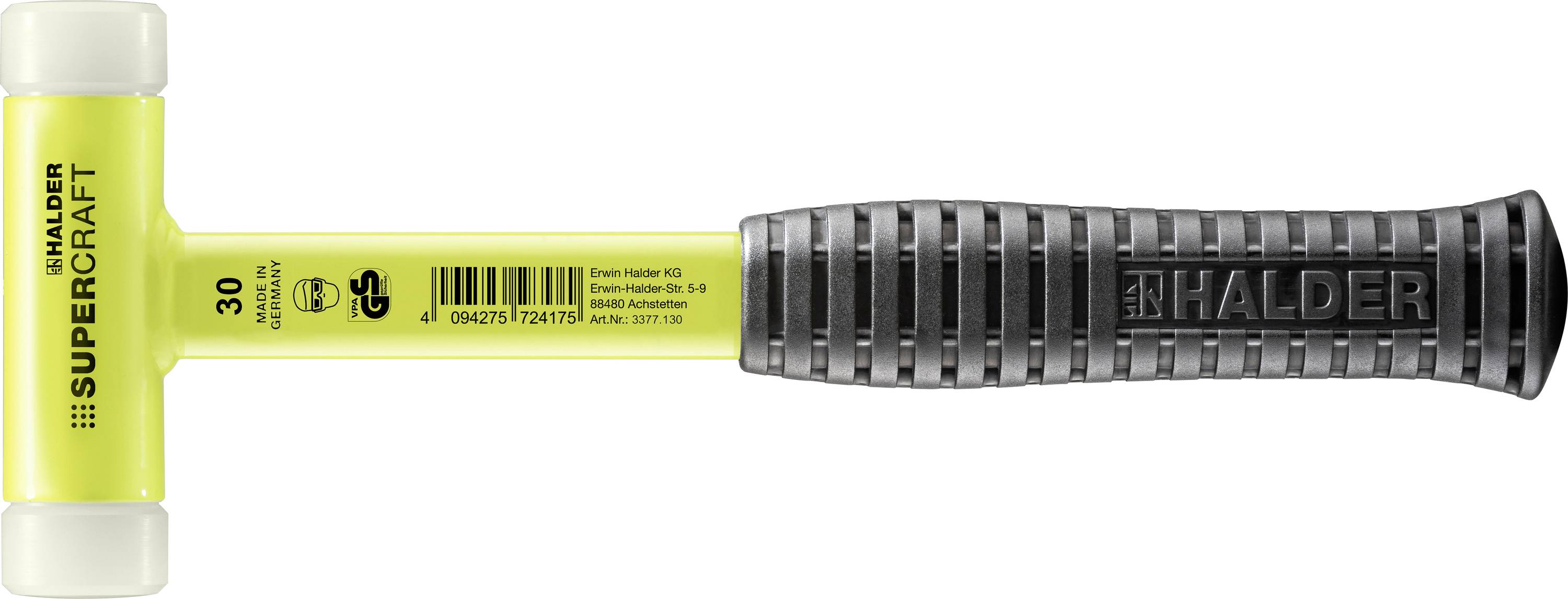 Halder SUPERCRAFT 3377.130 Soft-face hammer Ergonomic handle, Hard 585 g 295 mm 1 pc(s)