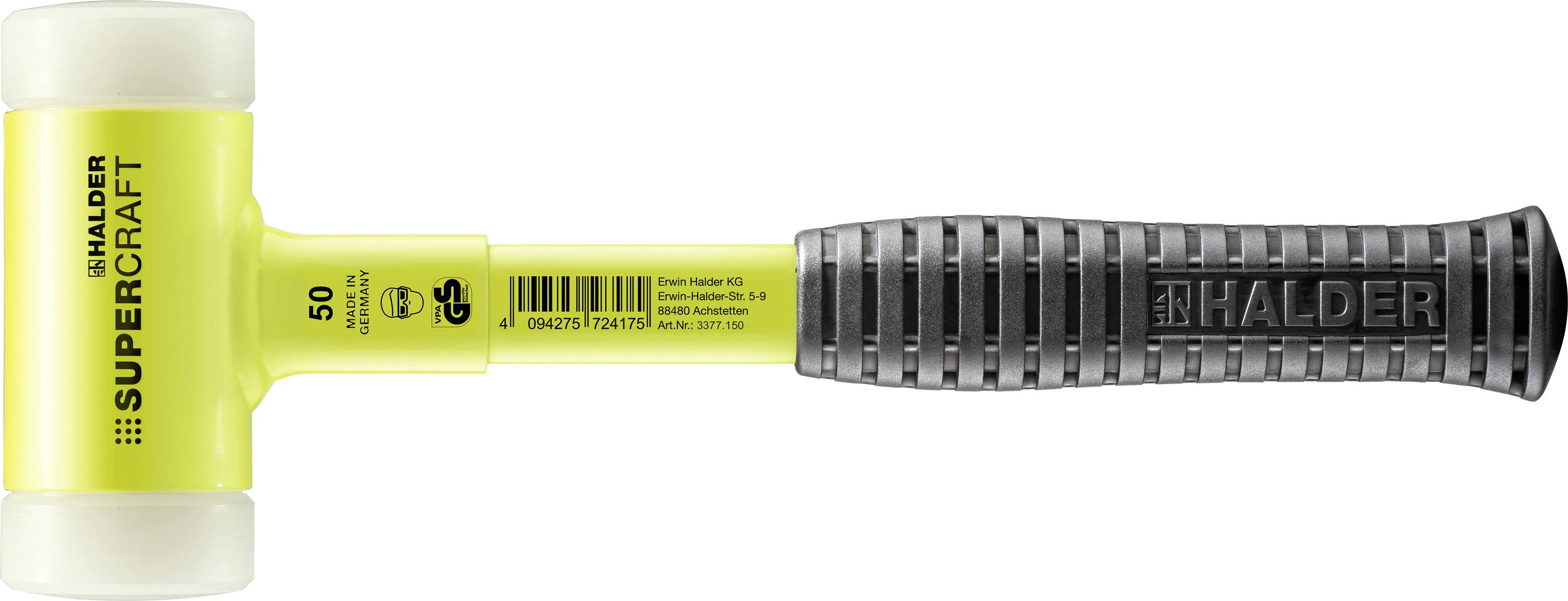 Halder SUPERCRAFT 3377.150 Soft-face hammer Ergonomic handle, Hard 1150 g 315 mm 1 pc(s)