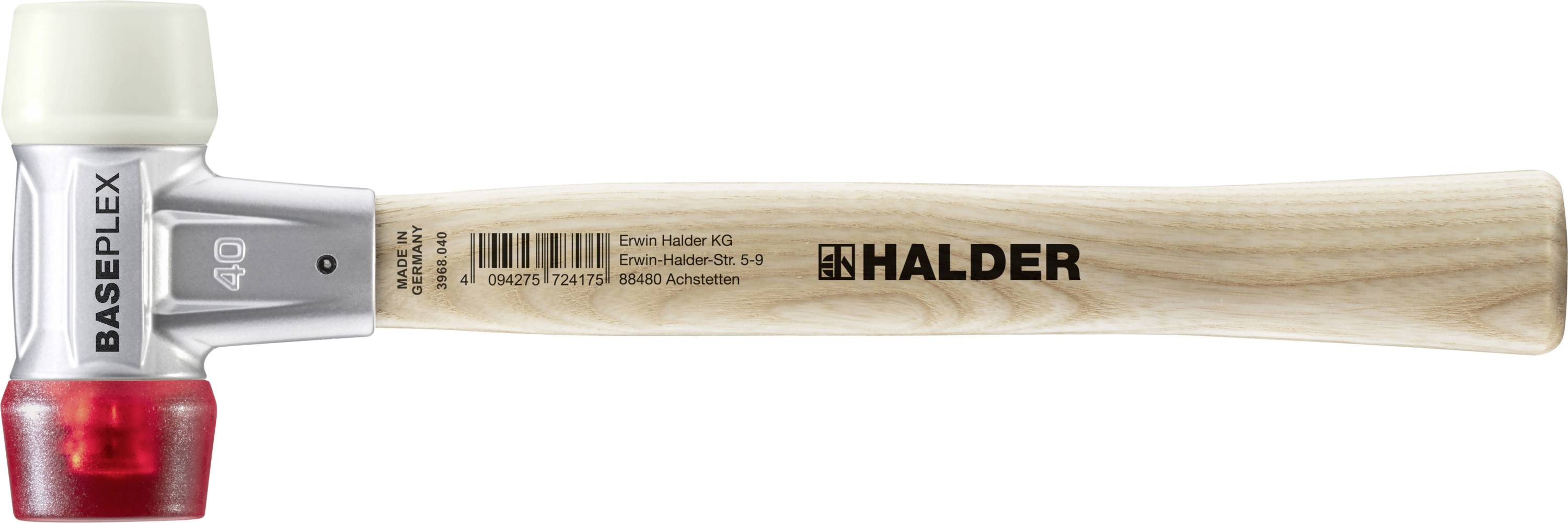 Halder BASEPLEX 3968.040 Soft-face hammer Ergonomic handle, Hard 510 g 325 mm 1 pc(s)
