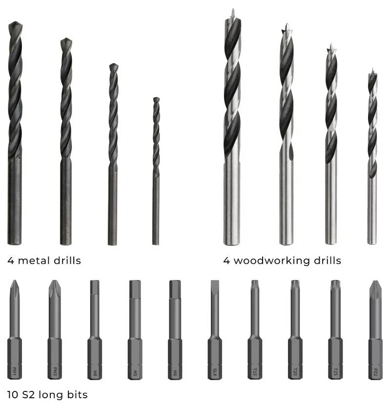 HOTO -Cordless drill 36 W brushless