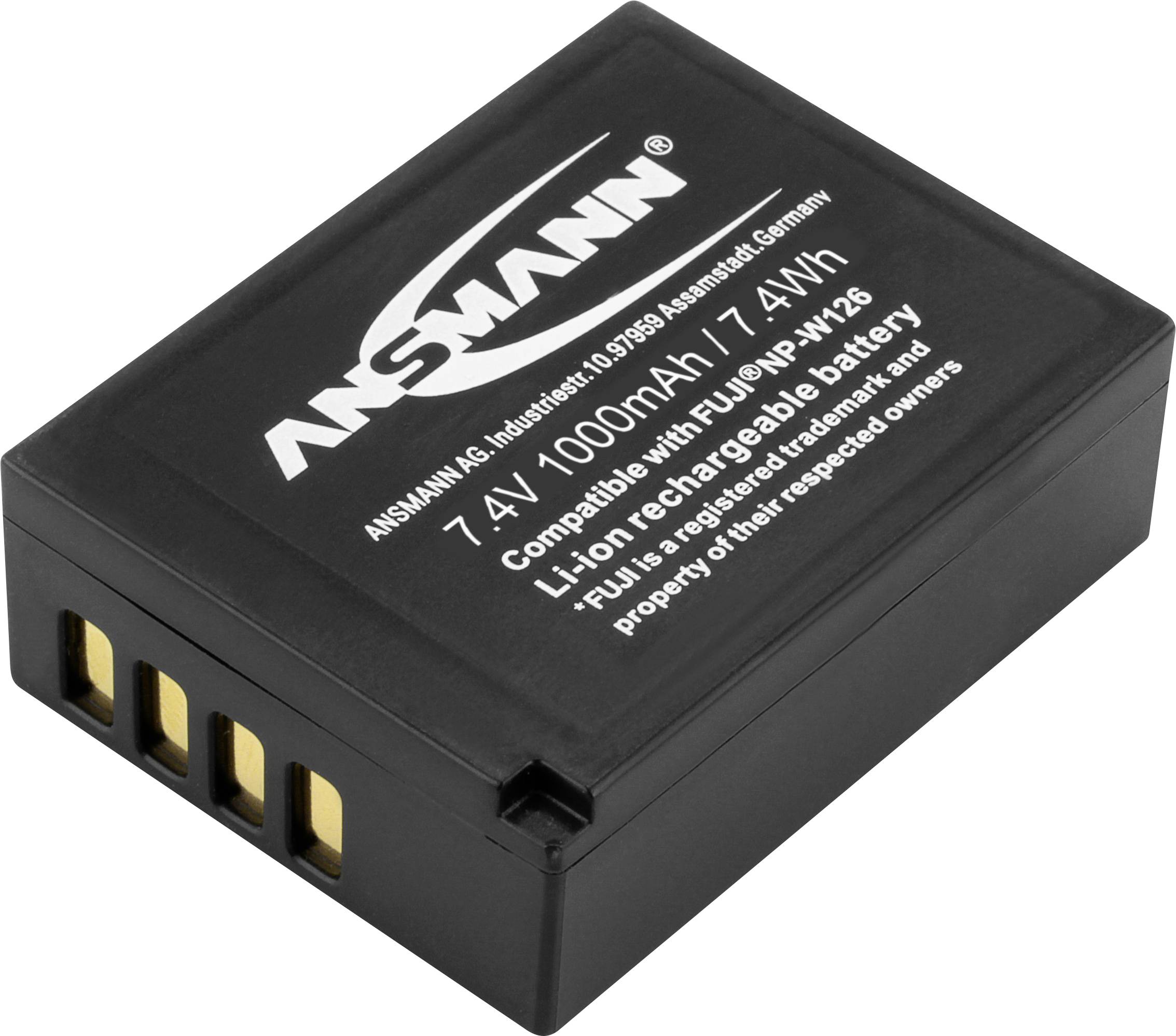 Ansmann Camera battery replaces original battery (camera) NP-W126 7.4 V 1000 mAh