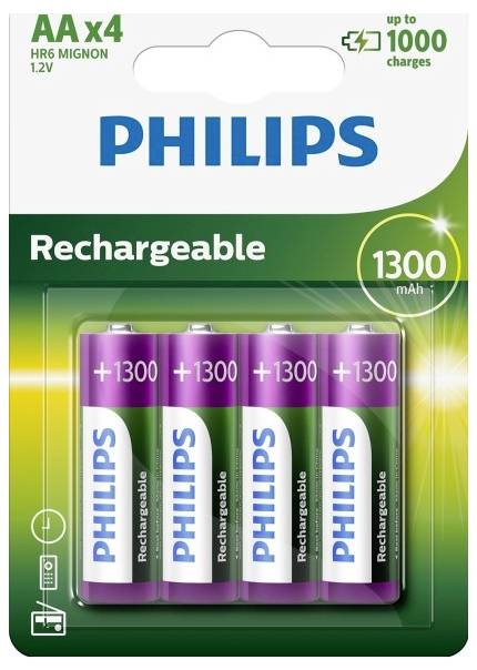 Philips HR6 AA battery (rechargeable) NiMH 1300 mAh 1.2 V 4 pc(s)