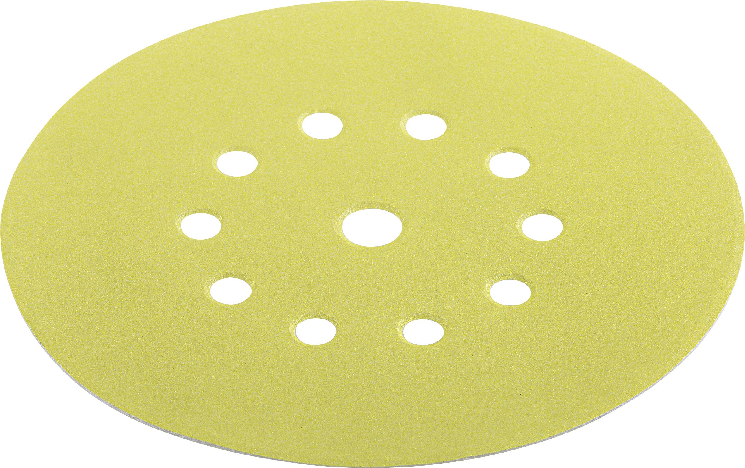Round sandpaper with multiple holes, typically used with a sanding machine to achieve smooth surfaces.