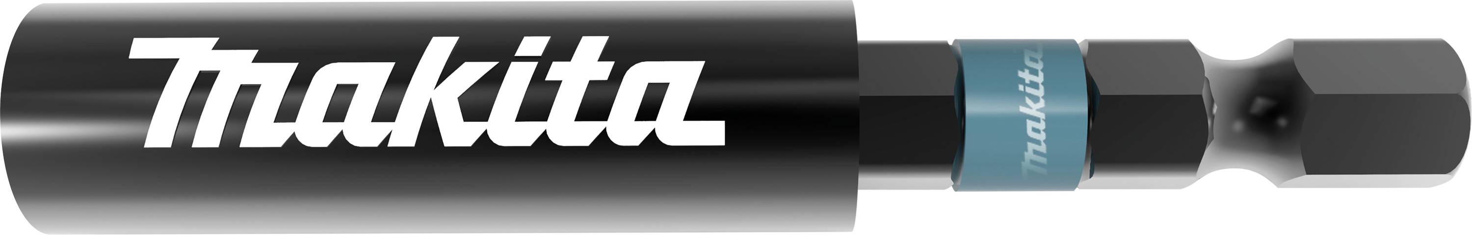 Black and blue Makita screwdriver bit with a hexagonal shaft and 'Makita' text in white.