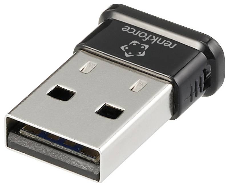 USB Adaptor in Black with Metal Contact, Compact and Portable.Note: In British English, 