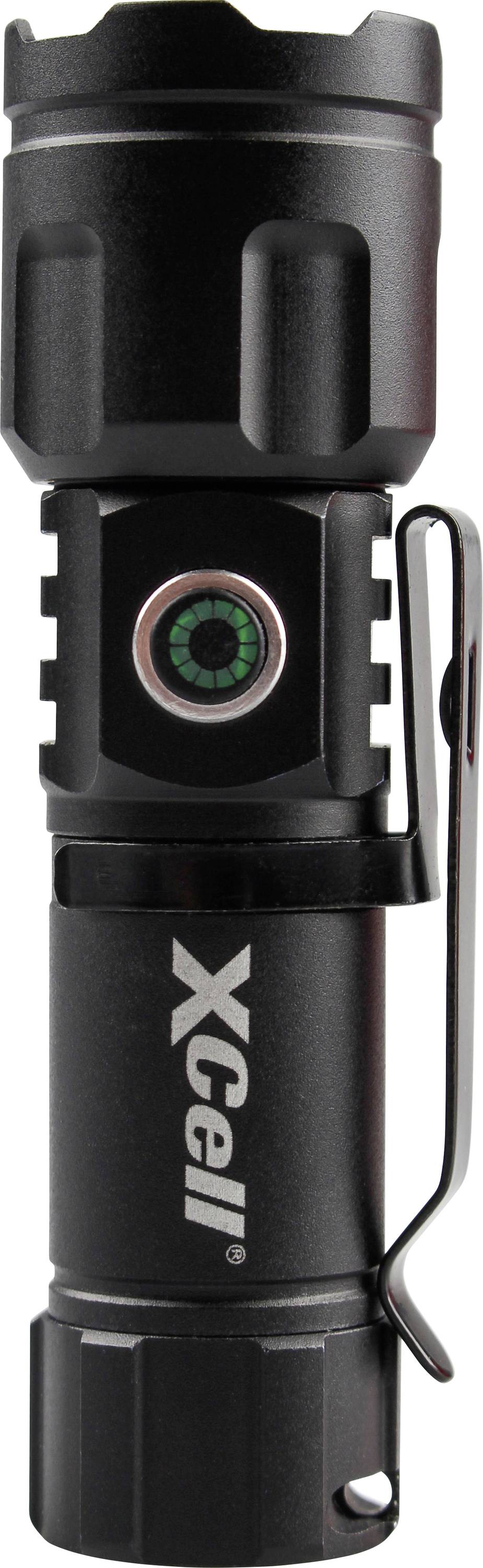 Black torch with clip and the inscription 'XCell' on the side.