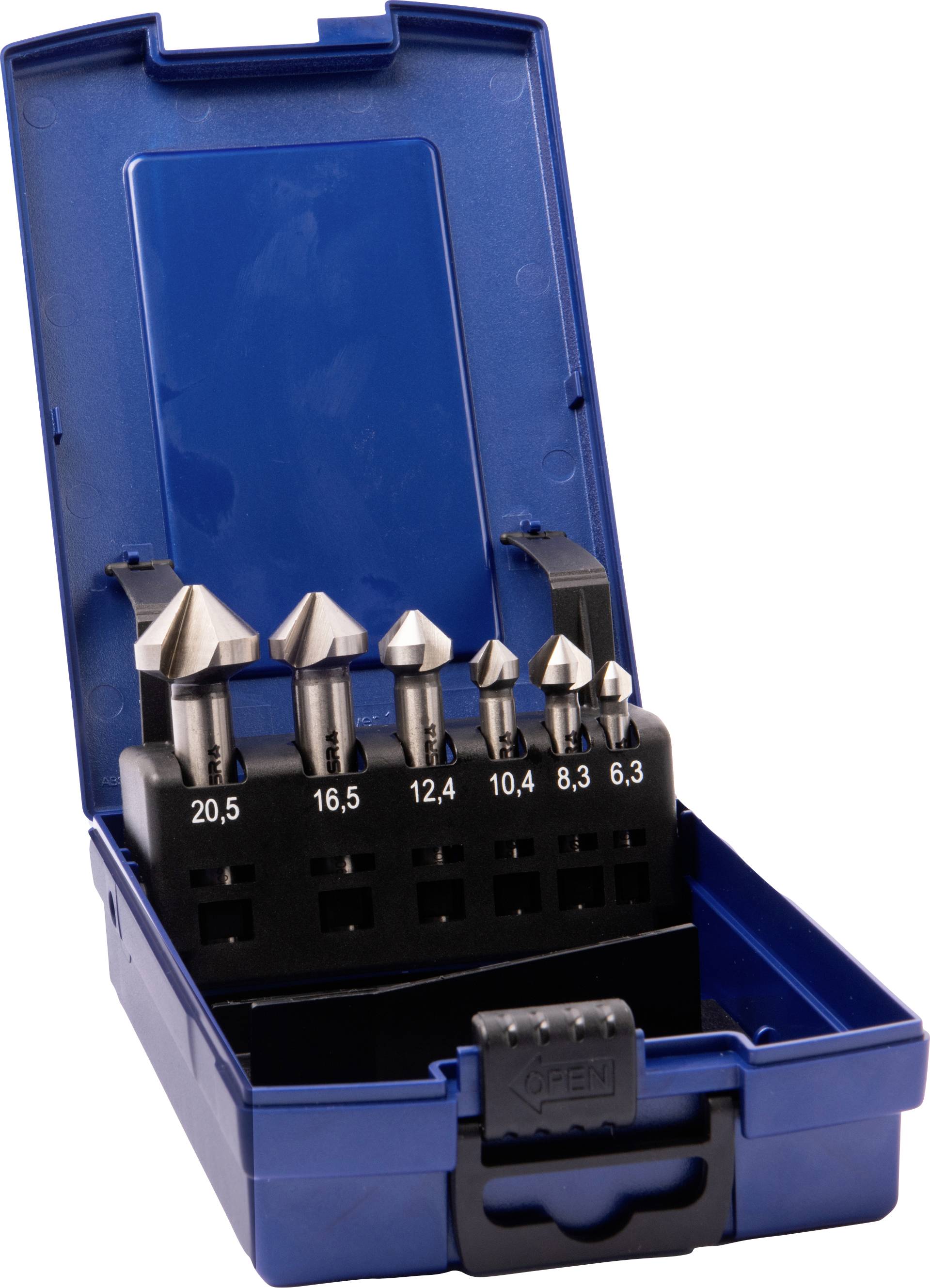 GSR 00708010 Countersink set 6-piece 6.3 mm, 8.3 mm, 10.4 mm, 12.4 mm, 16.5 mm, 20.5 mm HSS-G Cylinder shank 1 pc(s)