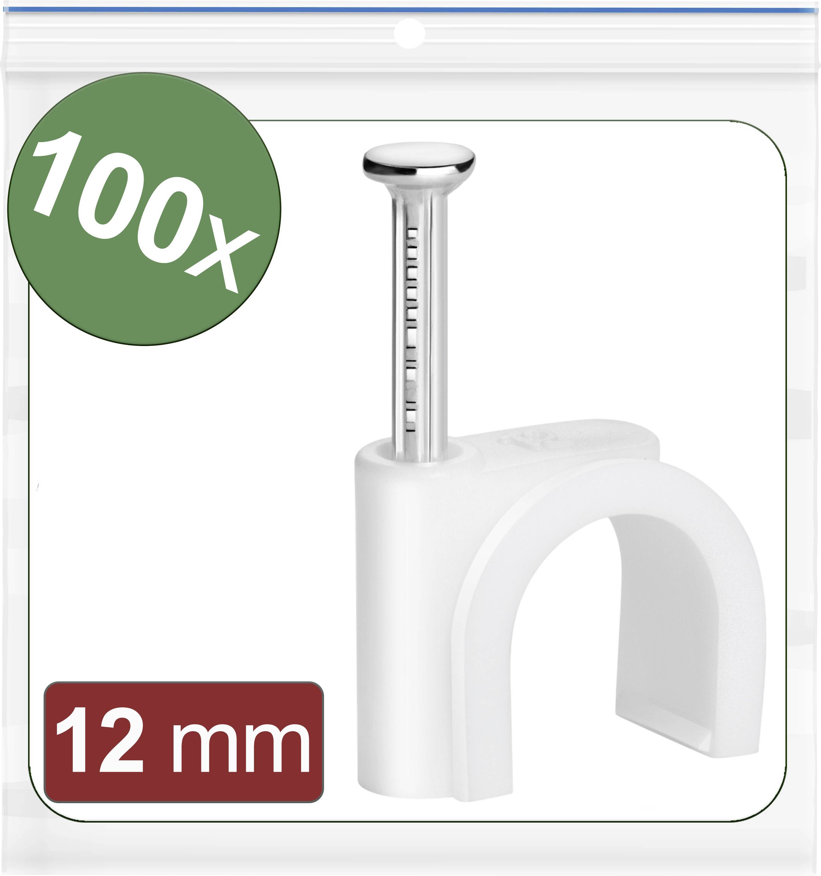 Quadrios 24CA423 Cable clips 24CA423 Bundle Ø range 8 up to 12 mm White 100 pc(s)