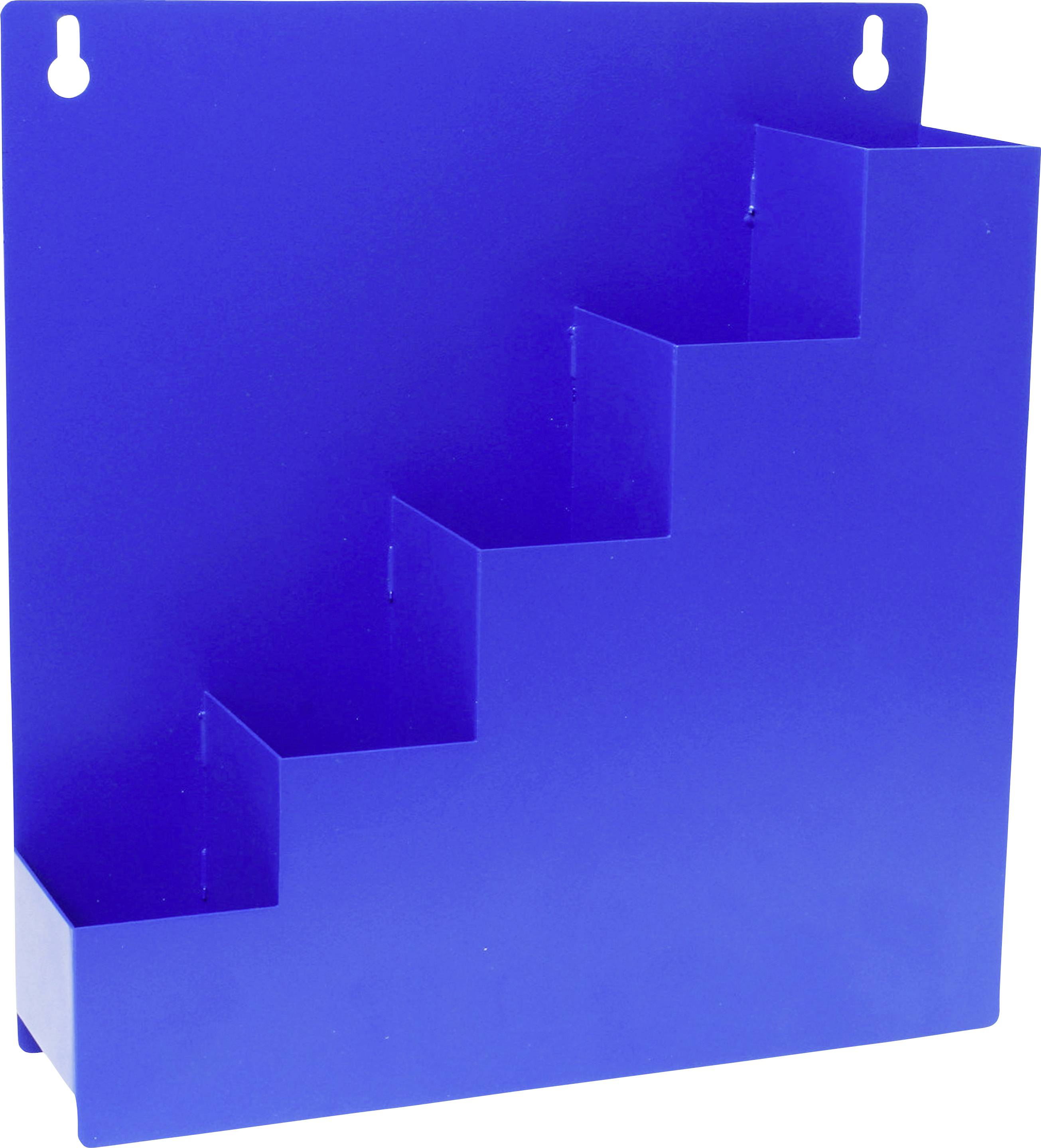 Quadrios 24CA455 Cable binder-order box-wall bracket blue 5 compartments (L x W x H) 30 x 8 x 32 cm