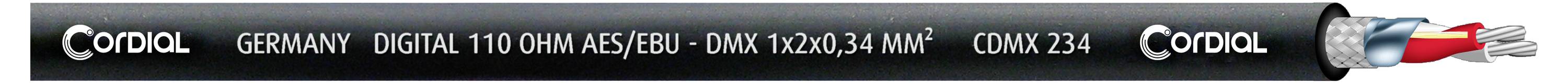Cordial 10432 Control lead 1 x 2 x 0.34 mm² Black 100 m