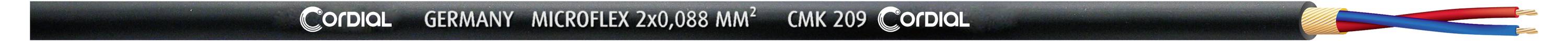 Cordial 10831 Microphone cable 2 x 0.088 mm² Black 100 m