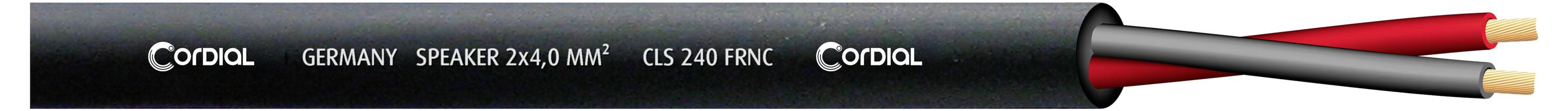Cordial 14031 Speaker cable 2 x 4 mm² Black 100 m