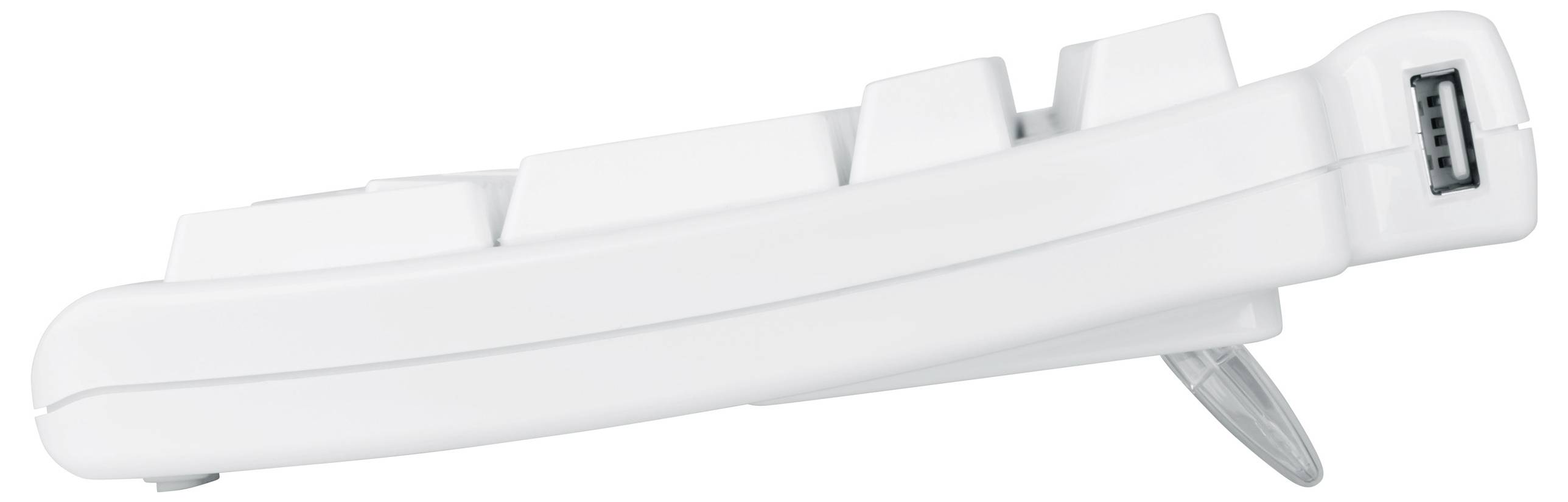 Matias FK302-DE Tactile Pro USB Keyboard German, QWERTZ, Macintosh White USB hub, Detachable cable