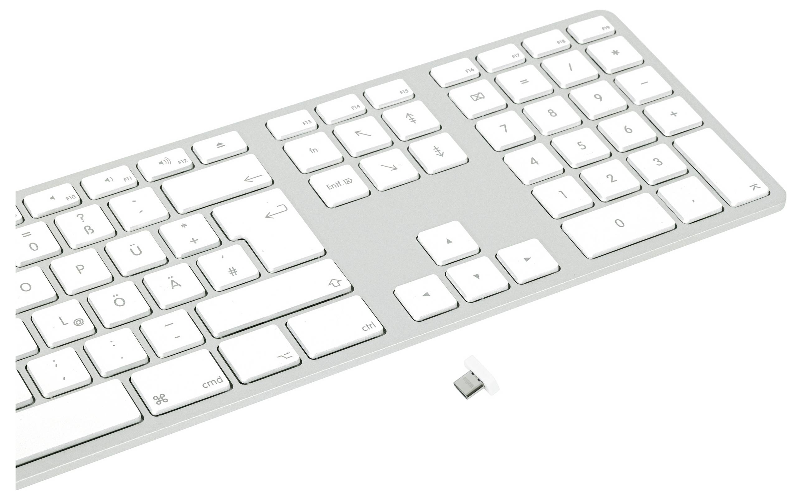 Matias FK418DCS-DE Wireless USB-C® Aluminum Keyboard for Mac Wireless Keyboard German, QWERTZ, Macintosh Silver