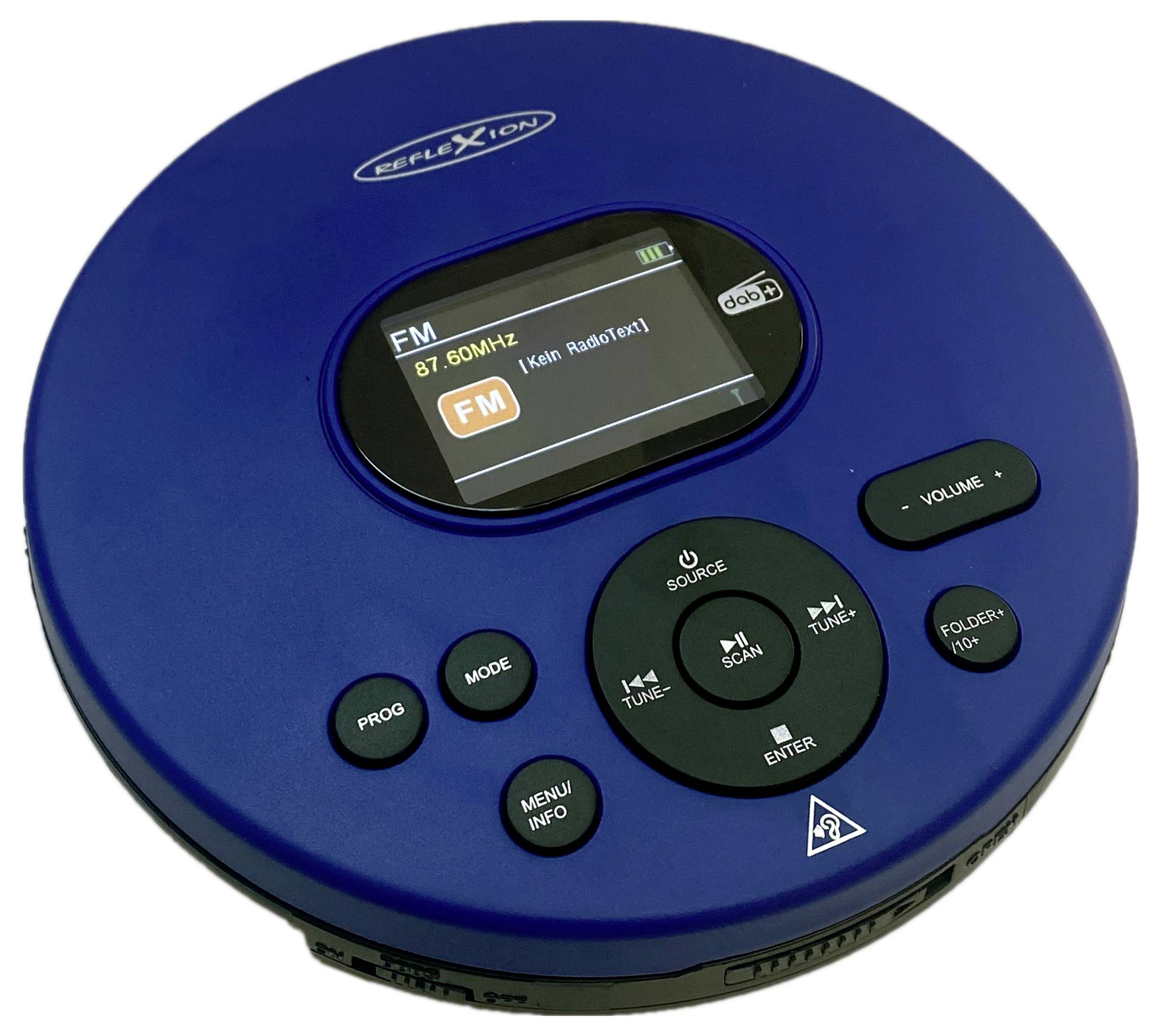 Reflexion PCD540DAB/BL Portable CD player CD, CD-R, CD-RW, MP3 Blue