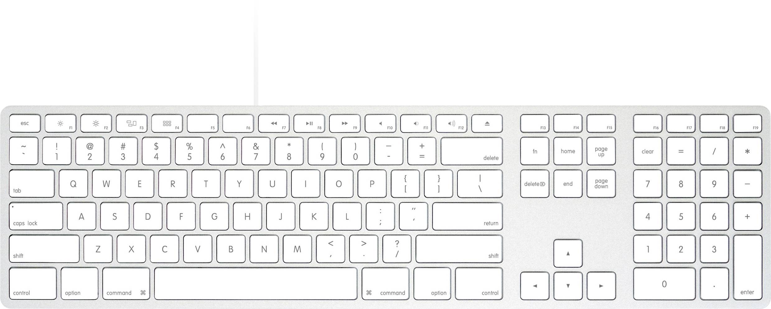 Matias FK318S-EN Wired Aluminium Keyboard for Mac USB Keyboard English (US), QWERTY, Macintosh Silver