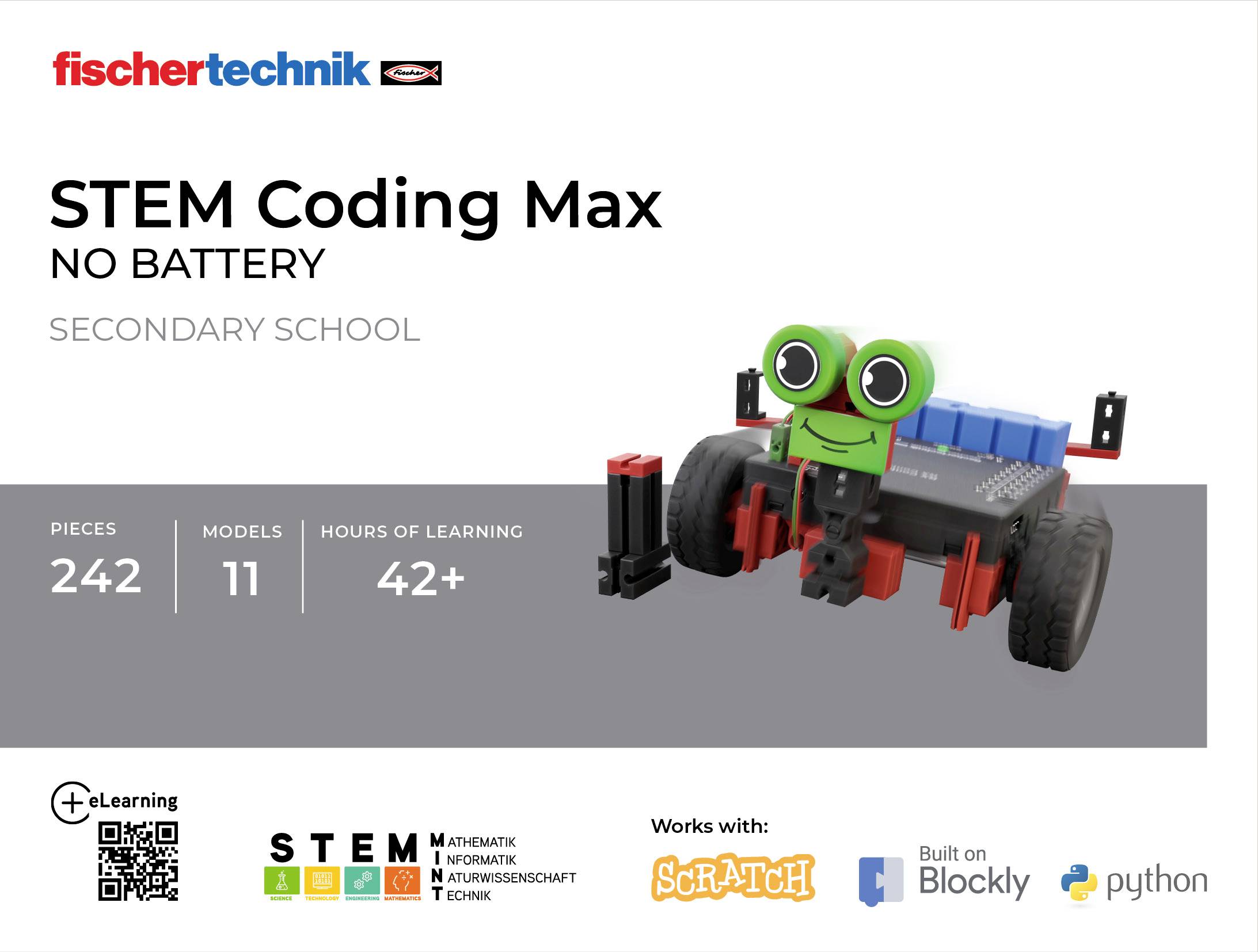 fischertechnik education 574721 STEM Coding Max No Battery Science kit