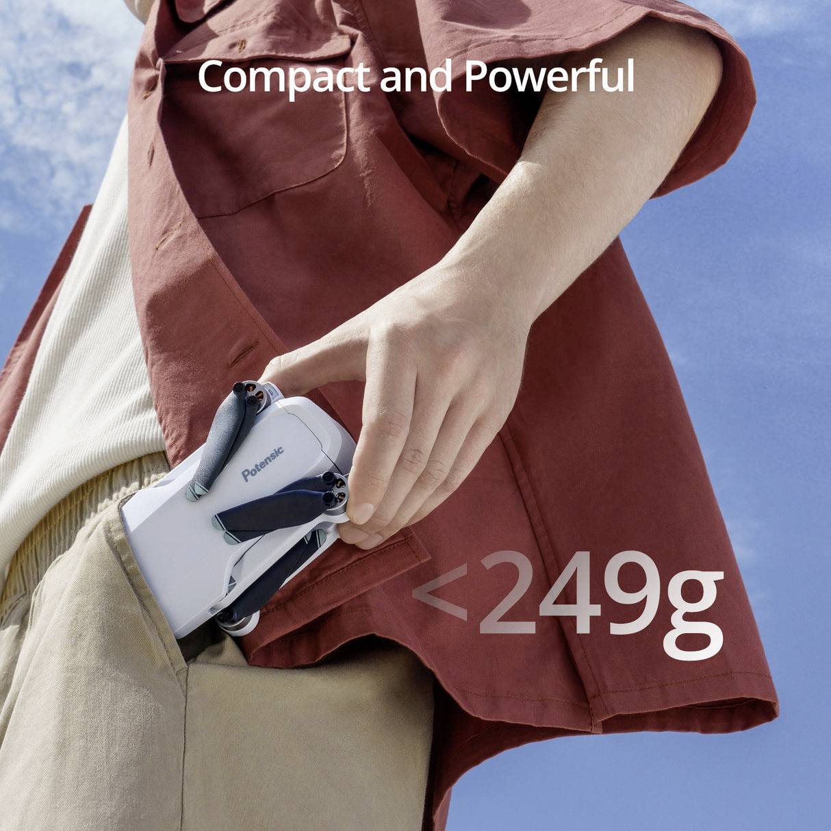 Potensic ATOM Quadcopter RtF Camera drone, GPS function, Beginner Grey