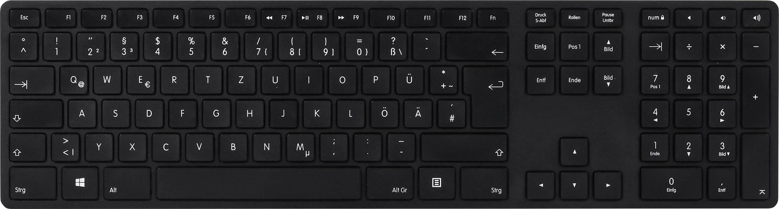 Matias FK416PCDCBB-DE Wireless USB-C® Keyboard Wireless Keyboard German, QWERTZ Black