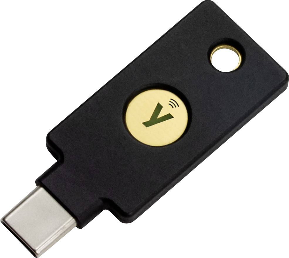Yubico USB password manager stick YubiKey 5C NFC Black/golden 5060408462331