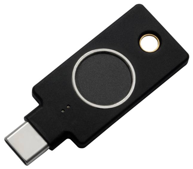 Yubico USB password manager stick YubiKey C Bio (FIDO Edition) Black/golden 5060408464175