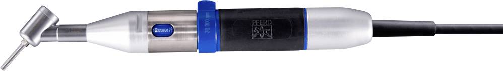 An electric hand tool with a rotating grinding head, suitable for precision work in the workshop or garage.