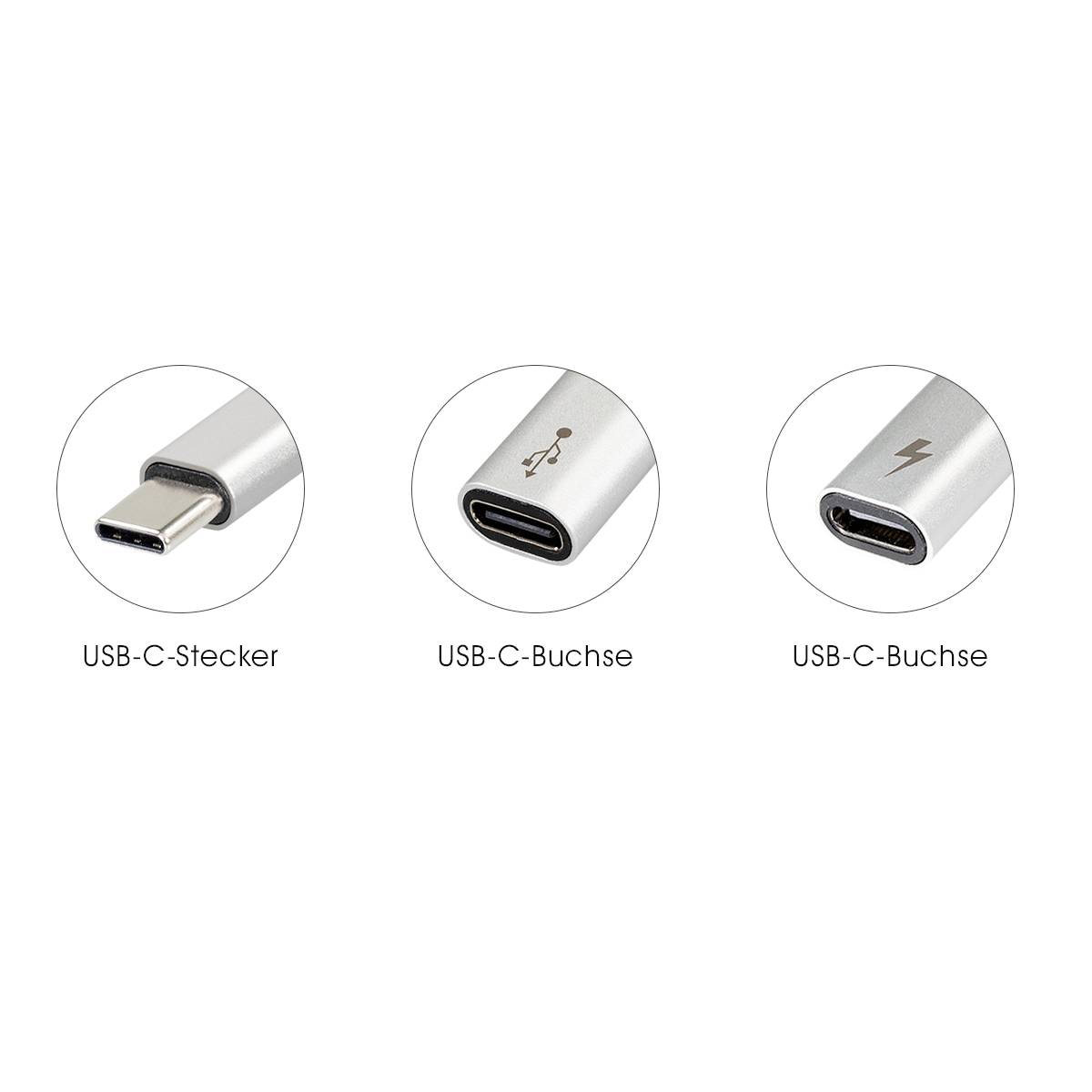 Maxtrack USB-C® Adapter [1x USB-C® plug - 2x USB-C® socket (Power Delivery), USB-C® socket] 14.5 cm