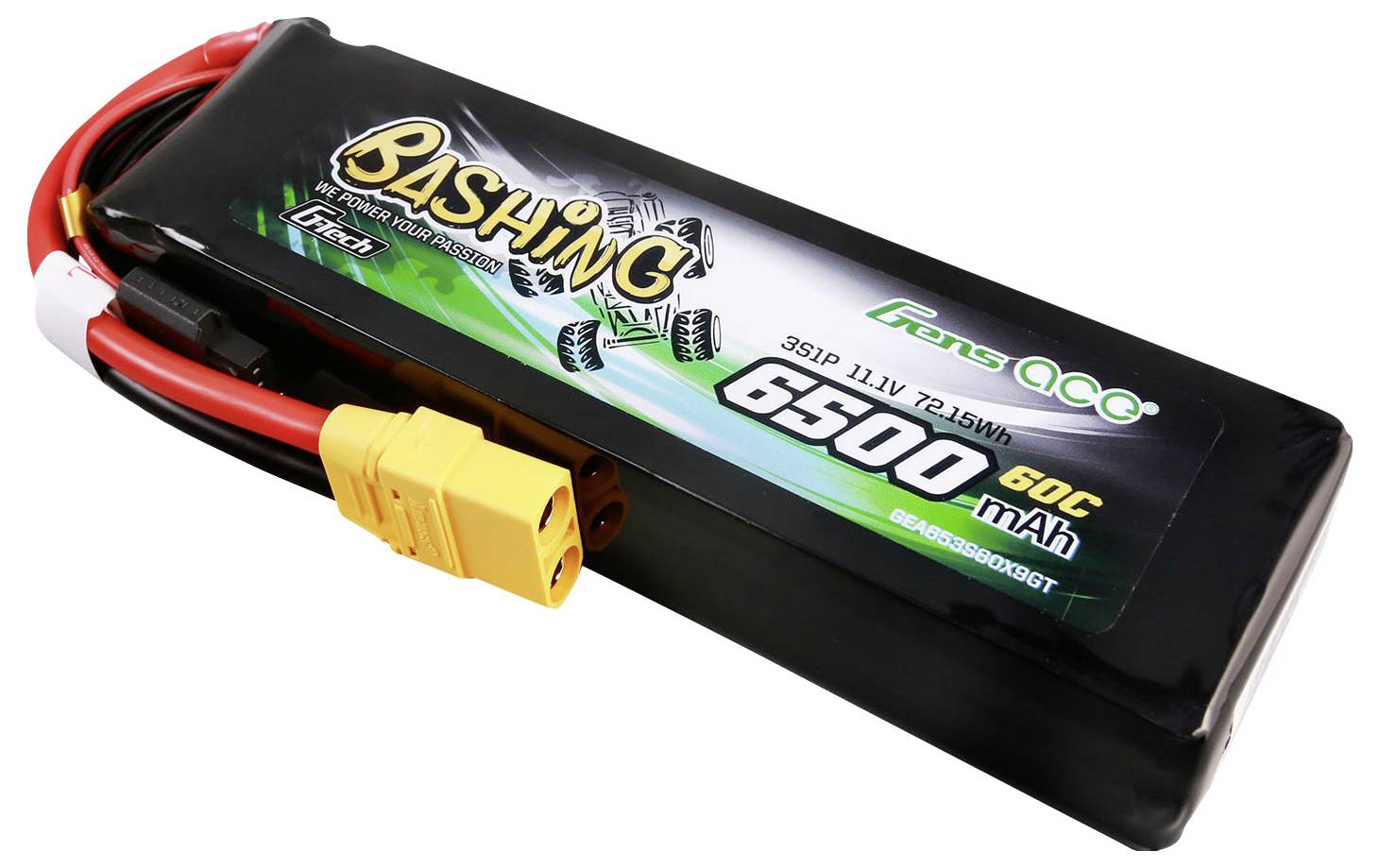 Gens ace Scale model battery pack (LiPo) 11.1 V 6500 mAh Hard case XT90