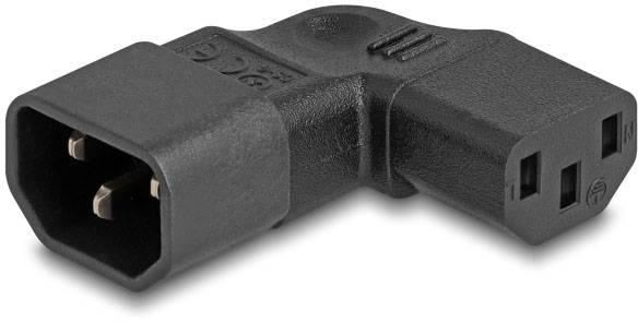Delock 80474 Mains adapter IEC C14 plug - IEC C13 socket Black 1 pc(s) Bag