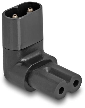 Delock 80470 Mains adapter Small appliances socket (C7) - Small appliances plug (C8) Black 1 pc(s) Bag