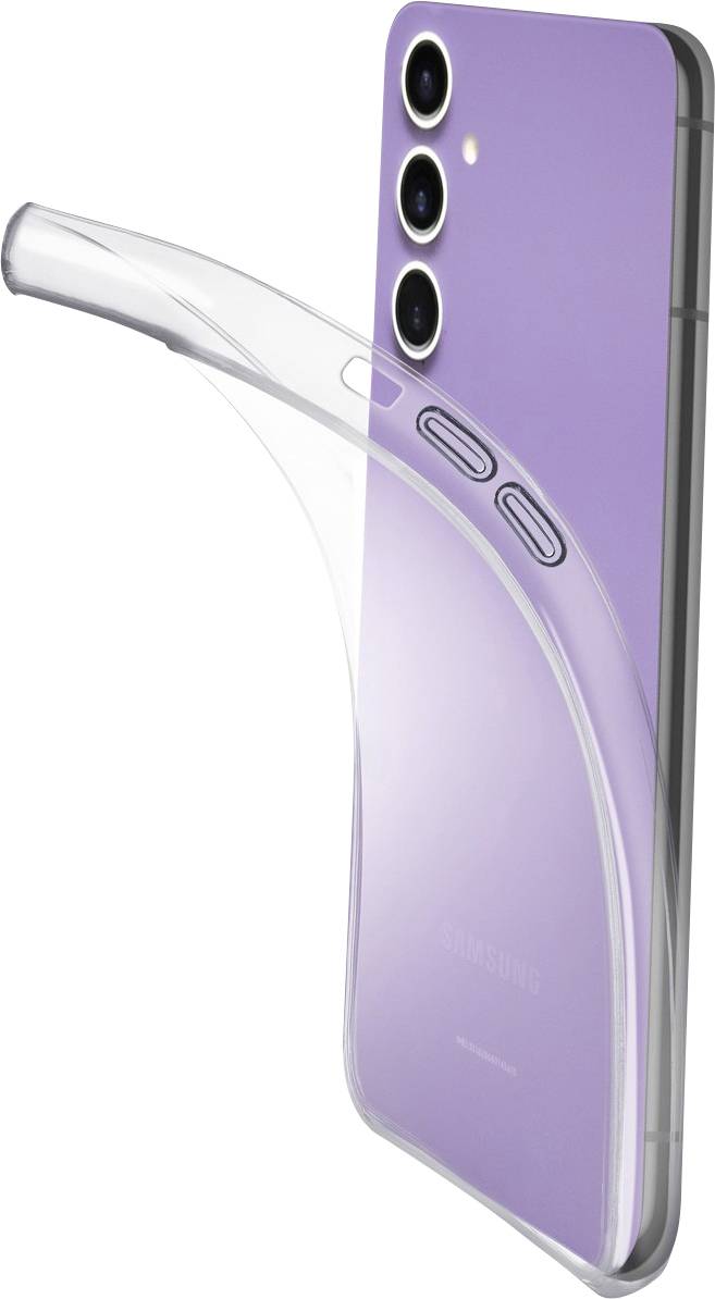Lilac Smartphone Case with Transparent Protection. Case Shows Three Camera Holes and Curved Rear for Enhanced Grip.