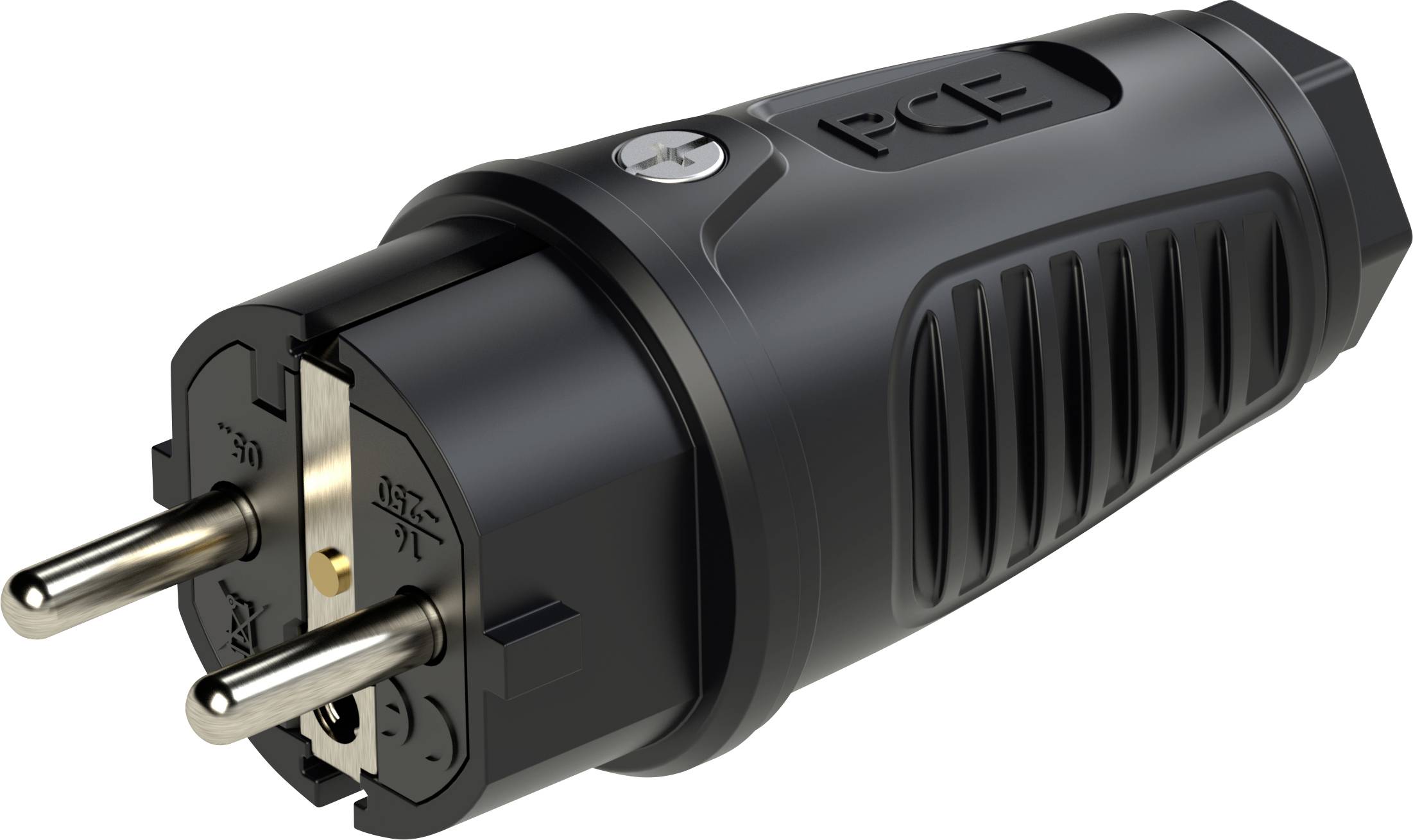 PC Electric 0522-ss Safety plug Solid rubber Black IP54