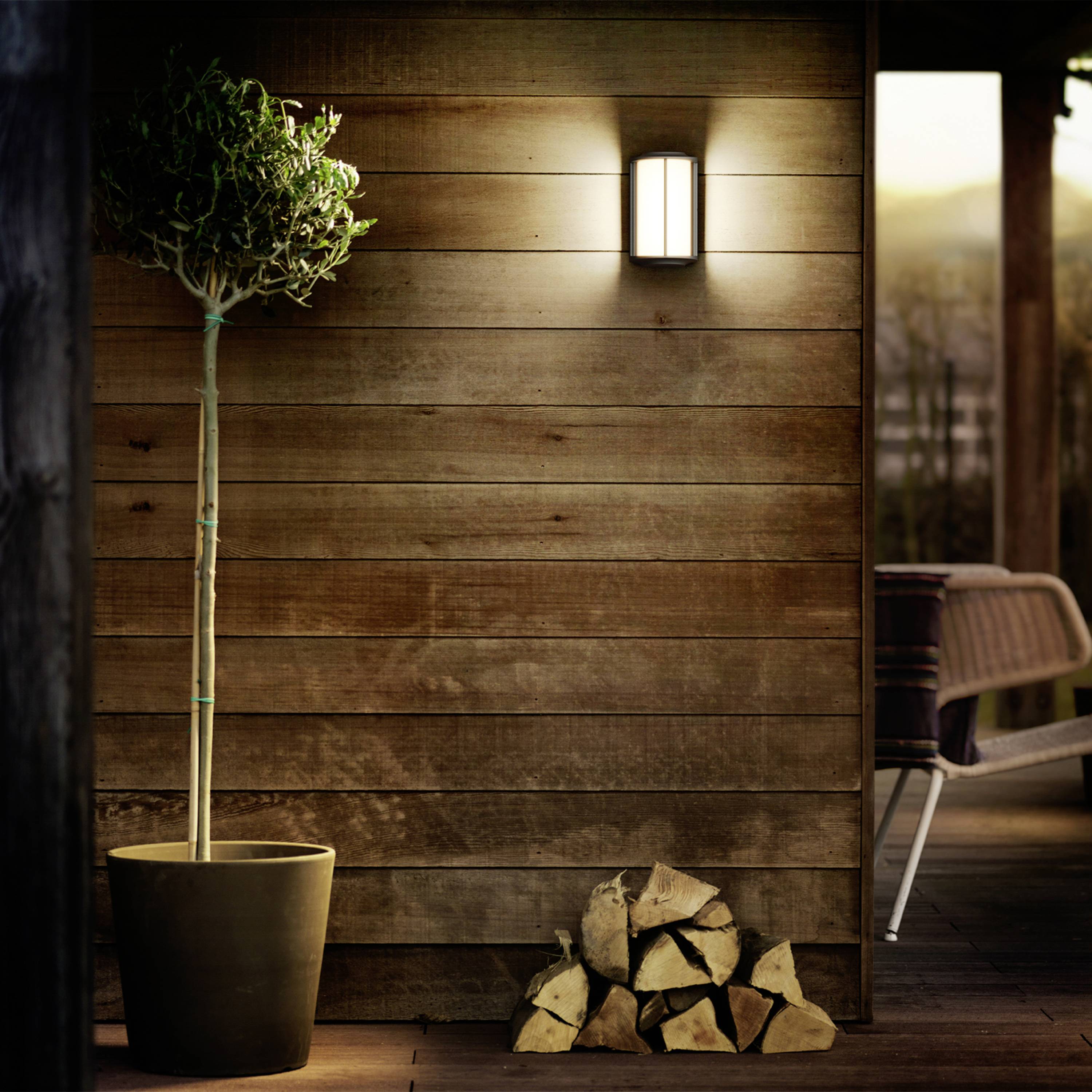 Philips LED Reese 929004140801 LED outdoor wall light LED (monochrome) 4.3 W Anthracite