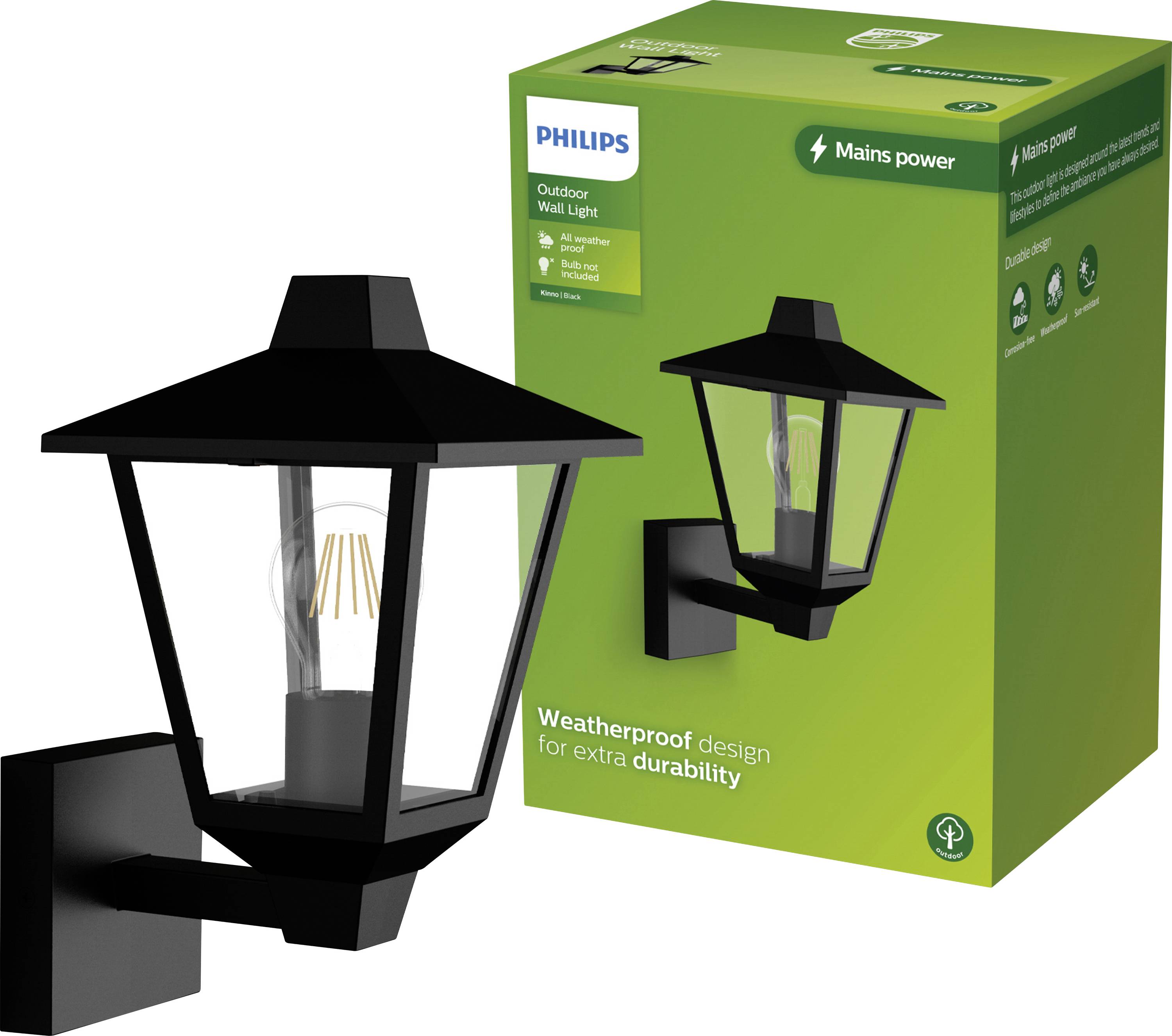 Philips LED Kinno 929004141301 Outdoor wall light E-27 Black