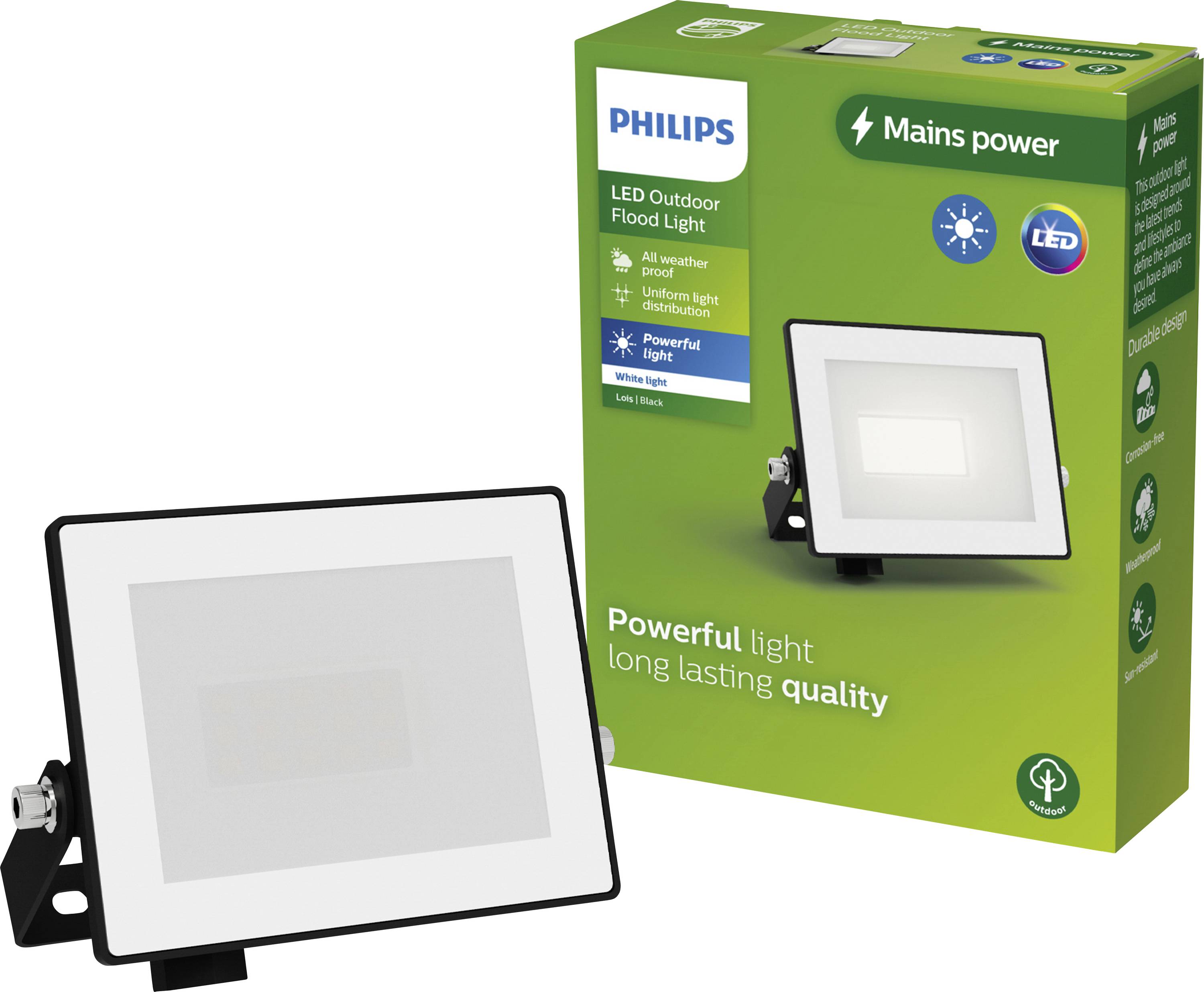 Philips LED Lois 929004641401 LED outdoor floodlight 10 W Colours (LEDs): Warm white