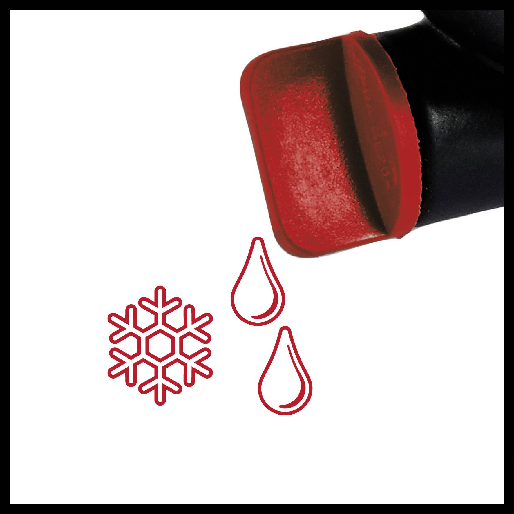 A square cooling pack icon with a red square, white droplets, and a red snowflake beside it.