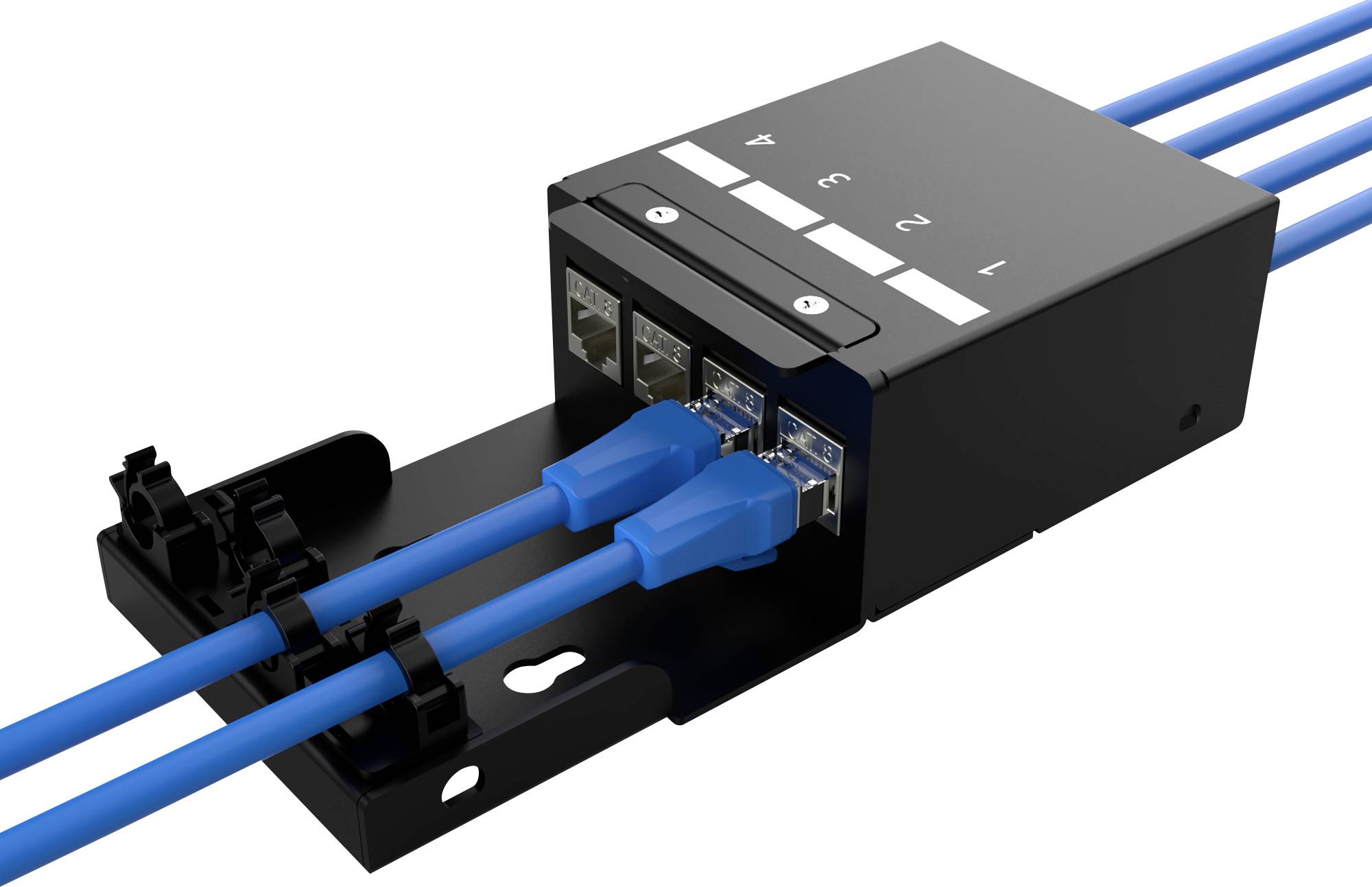 Digitus DN-93708-4 RJ45 module mount Keystone Unequipped 1 pc(s)