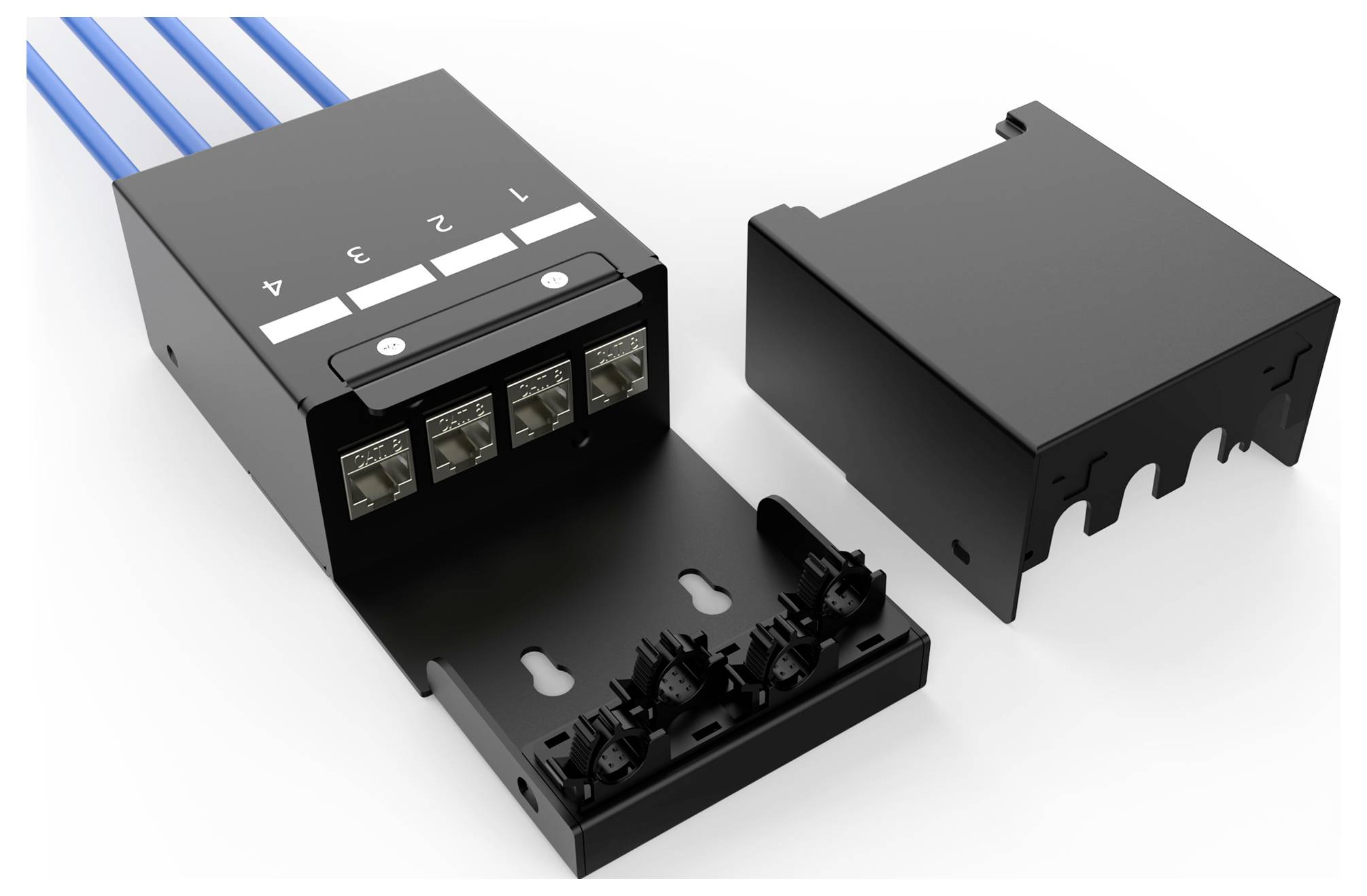 Digitus DN-93708-4 RJ45 module mount Keystone Unequipped 1 pc(s)