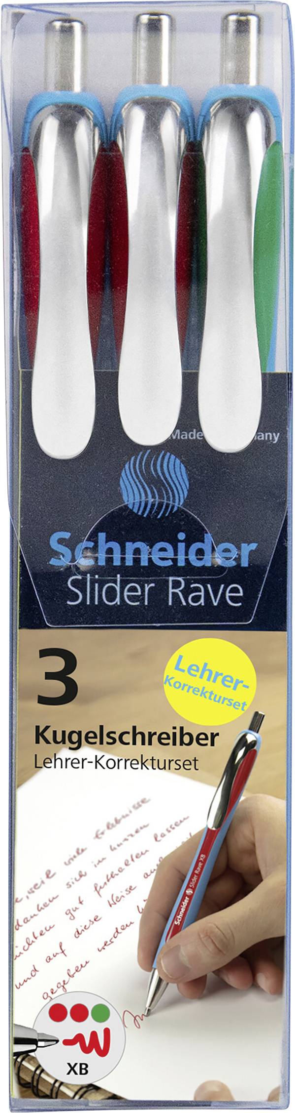 Schneider Schreibgeräte Kugelschreiber Slider Rave XB Lehrerkorrekturset 132597 Ballpoint pen 3 pc(s)