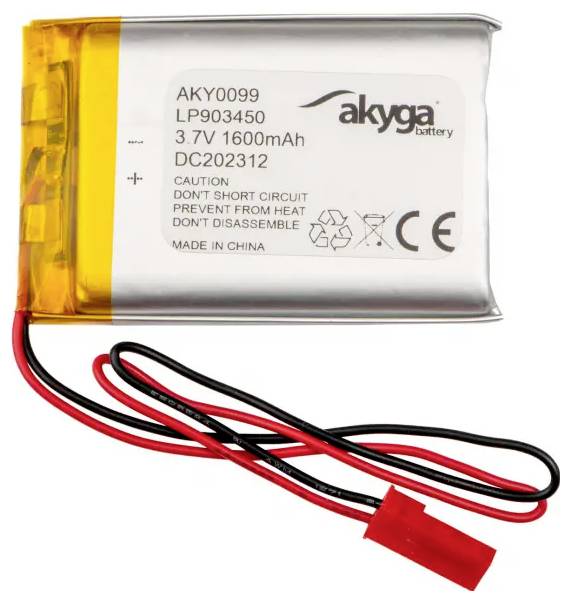 Akyga LP903450 Battery pack x Non-standard rechargeable LiPo 3.7 V 1600 mAh
